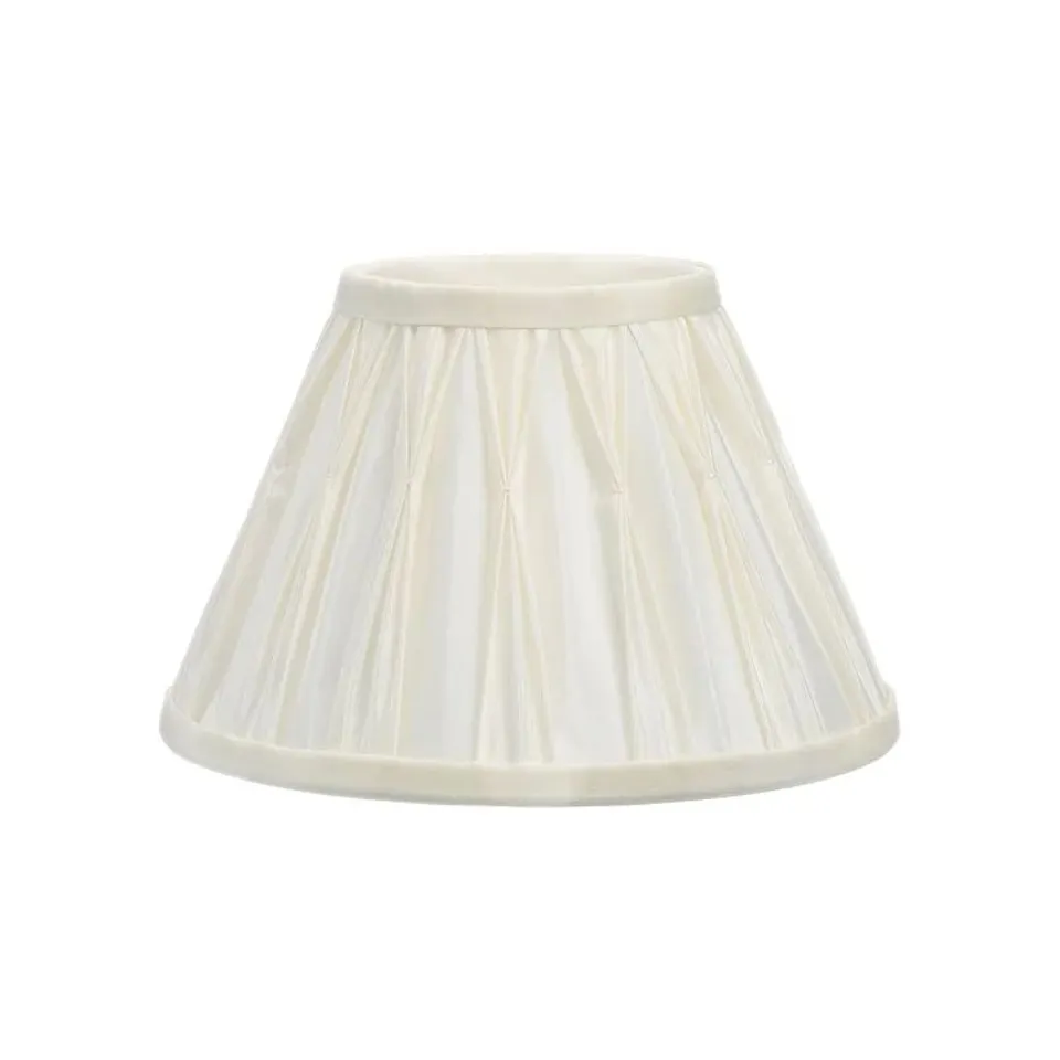 ERVIN 17.5CM H SILK/SHANTUNG EMPIRE BEIGE LAMPSHADE 