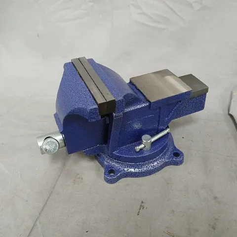 BLUE BENCH VISE WITH MOUNTING BASE