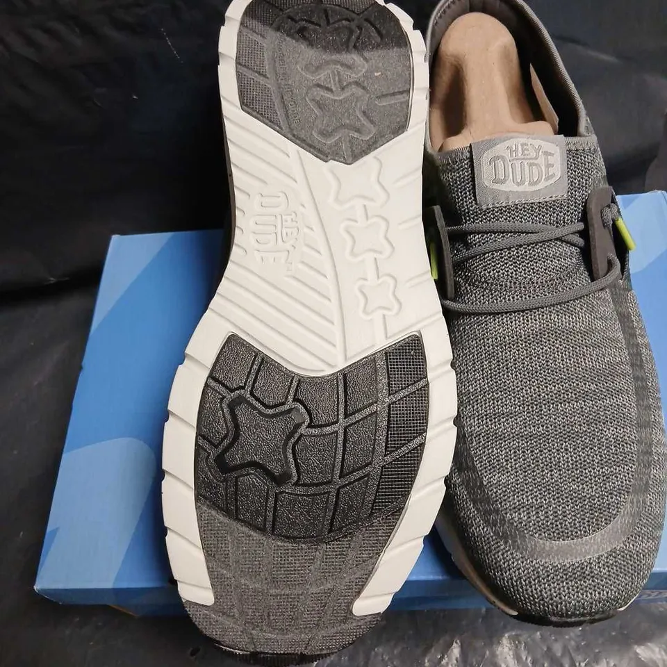 HEY DUDE SIROCCO M SPORT MODE SNEAKERS – HEATHER GREY/CHARCOAL, UK 12