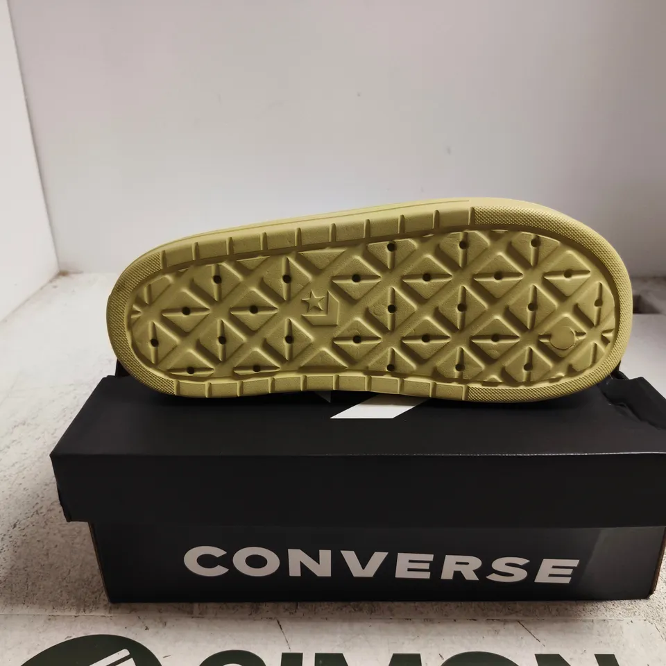 CONVERSE ESSENTIAL SLIDE SANDALS – BEIGE, UK 9 (US 10 / EU 44) UNISEX (A16825C)