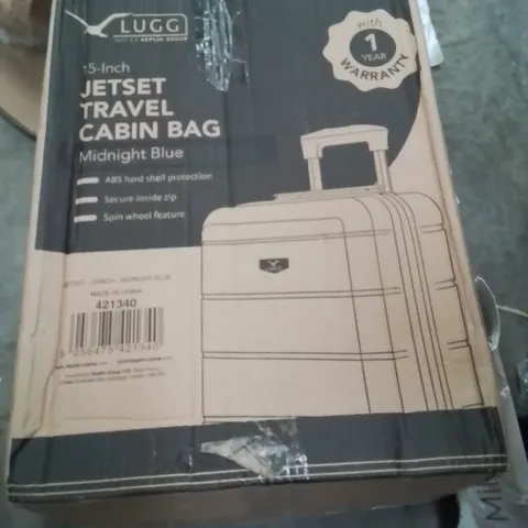 BOXED LUGG 15INCH JETSET TRAVEL CABIN BAG MIDNIGHT BLUE 