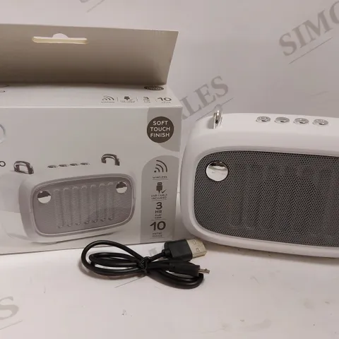 BOXED VIIDO MINI RETRO SPEAKER - WHITE