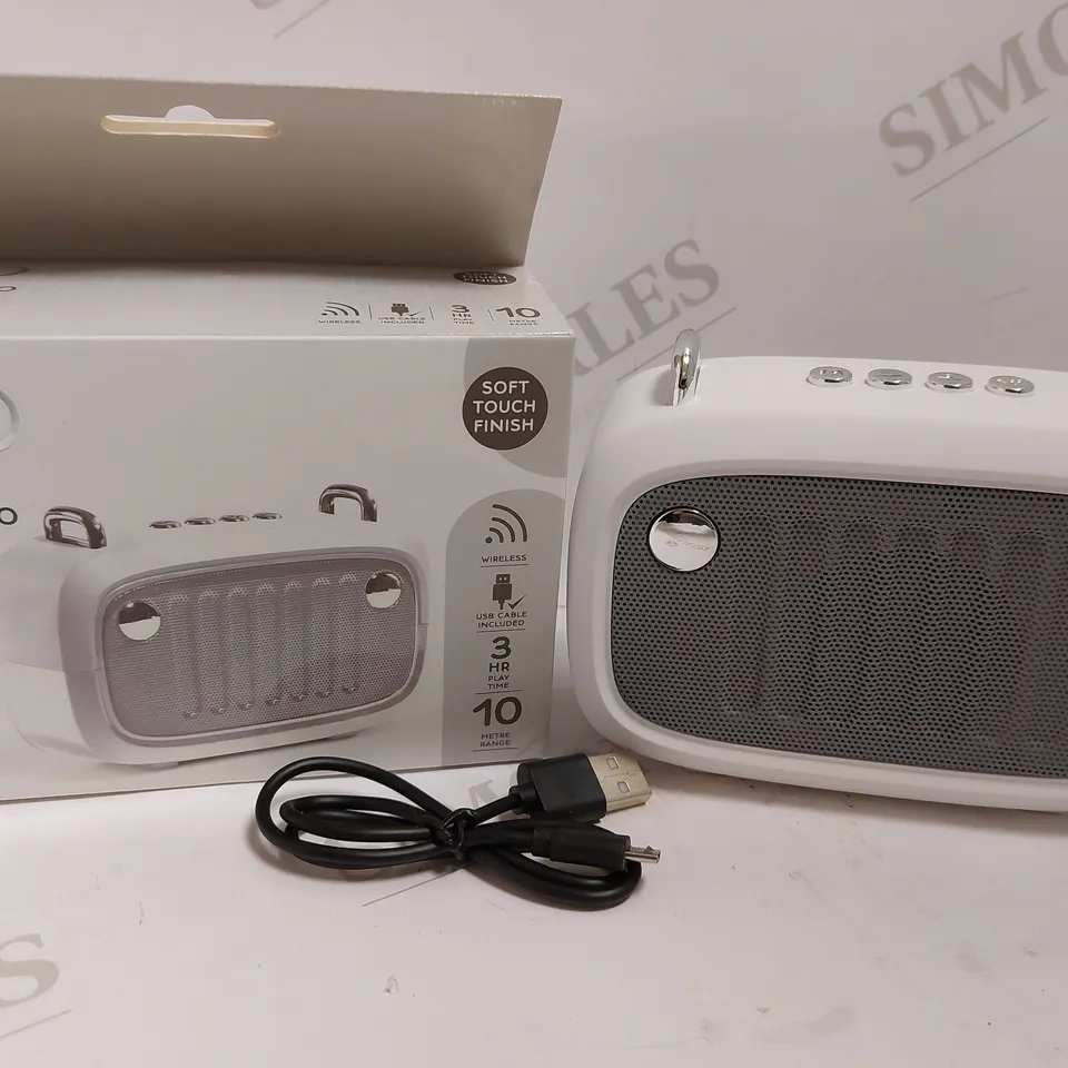 BOXED VIIDO MINI RETRO SPEAKER - WHITE