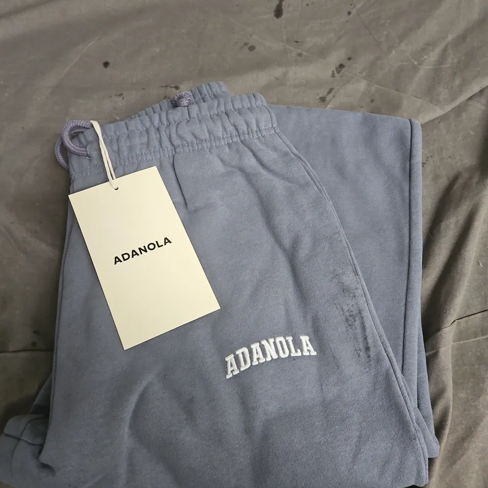 ADANOLA VARSITY LOOSE FIT SWEATPANTS – SLATE BLUE, SIZE M (REGULAR)