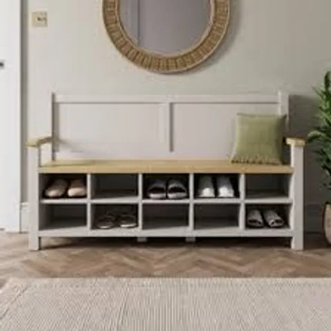 BOXED OLNEY MONK BENCH - STONE (1 BOX)