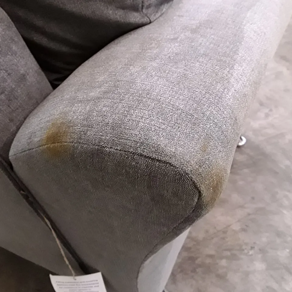 DESIGNER ARMCHAIR - GREY FABRIC