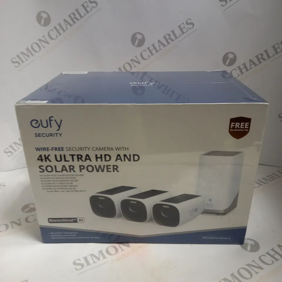 BOXED & SEALED EUFY WIRE-FREE SECURITY CAMERA WITH 4K ULTRA HD AND SOLAR POWER 