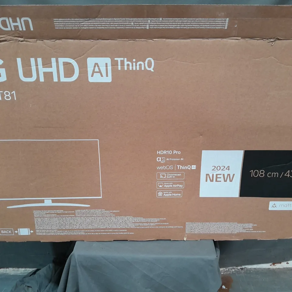 BOXED LG 43" UHD AI THINQ TELEVISION - 43UT81