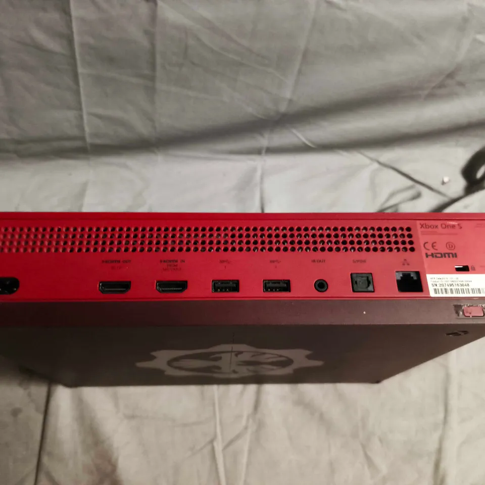 XBOX ONE S SPECIAL EDITION CONSOLE - RED (GEARS OF WAR INSIGNIA)
