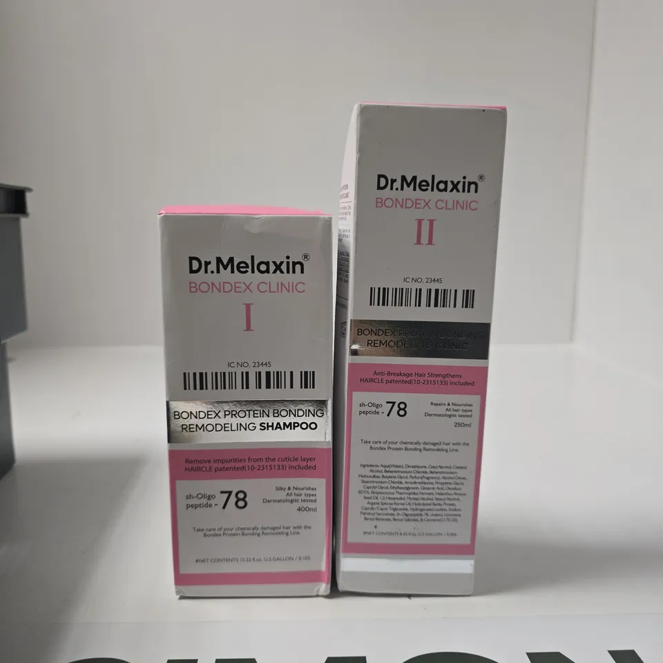 DR. MELAXIN BONDEX CLINIC I & II SHAMPOO SET – PROTEIN BONDING REMODELIN