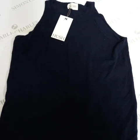 HUSH JADA FINE GAUGE KNITTED TANK TOP IN NAVY - SMALL