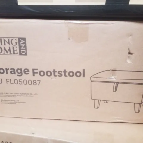 BOXED LIVING AND HOME STORAGE FOOTSTOOL