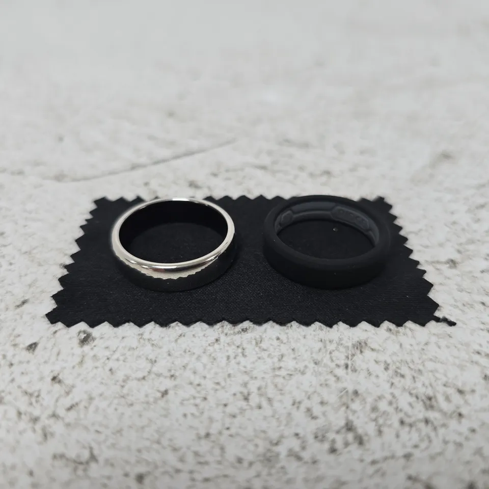 RIDGE ROUNDED RINGS – 6MM PLATINUM FINISH