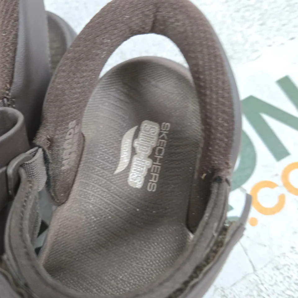SKECHERS SLIP-INS HANDS FREE SANDALS – BROWN UK 3