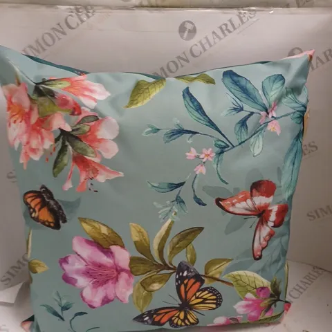 EVANS LICHFIELD WATER RESISTANT BUTTERFLY/FLOWER PRINT PILLOW