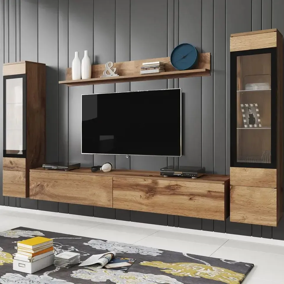BOXED VERA II MODERN WALL UNIT WITH LED - WHITE HIGH GLOSS (3 BOXES)