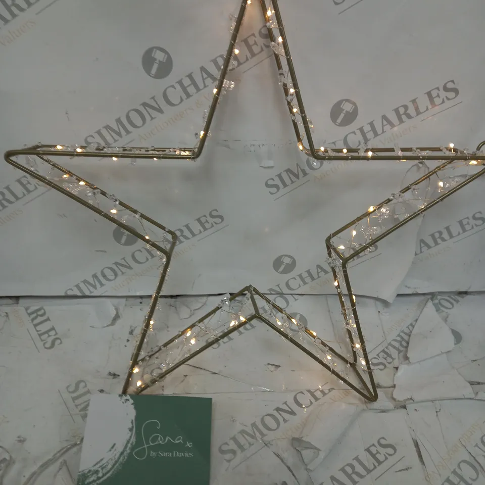 BOXED SARA DAVIES PRE-LIT BEADED STAR