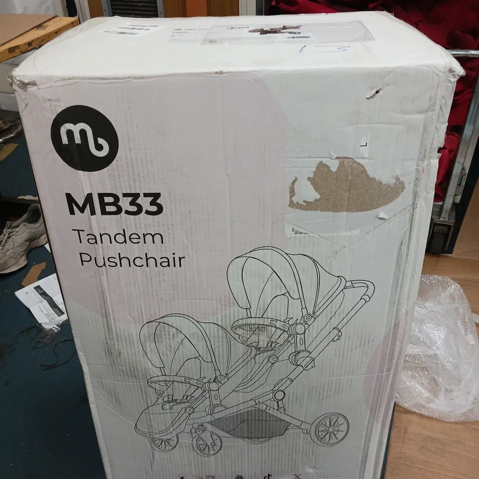 MY BABIIE MB33 TANDEM PUSHCHAIR DANI DYER - BEIGE -  COLLECTION ONLY RRP £449.99