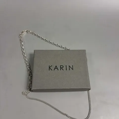 KARIN HOOP CHAIN LINK NECKLACE