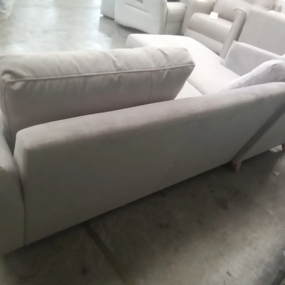 DESIGNER LOUNGE.CO MADE HERMIONE CORNER SOFA WITH CHAISE END LHF - MOSS OPAL FABRIC 