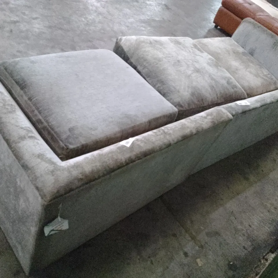 QUALITY DESIGNER 2 SECTION SOFA - GREY FABRIC