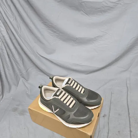 VIONIC WOMEN'S SLIP-ON SNEAKERS GREY/OLIVE UK 6