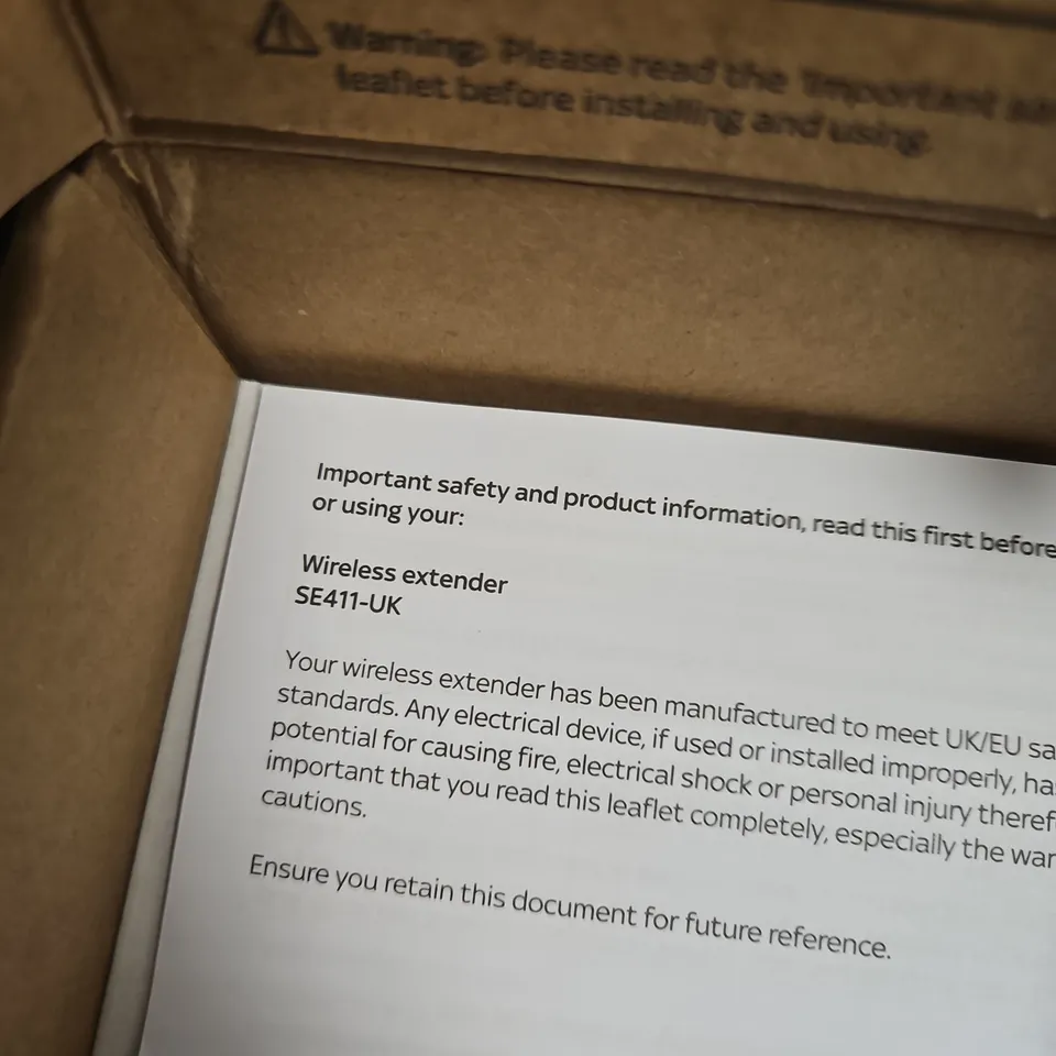 SKY SE411-UK WIRELESS EXTENDER