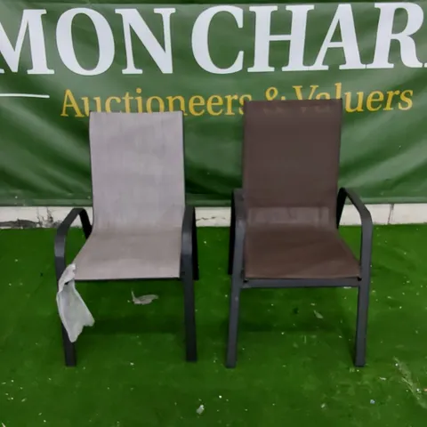 2 X ASSORTED DESIGNER GARDEN CHAIRS
