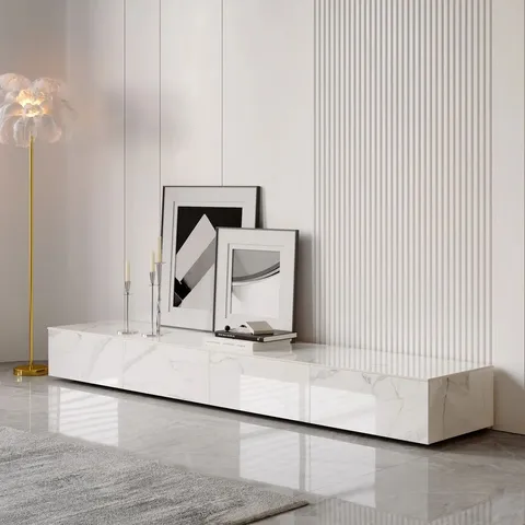BOXED LOWBOARD TV STAND A300 - WHITE/GLOSS (3 BOXES)