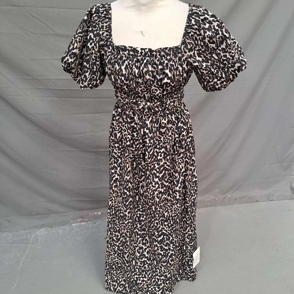 NOBODY'S CHILD KURTI MIDI DRESS IN SOFT BROWN SIZE 8