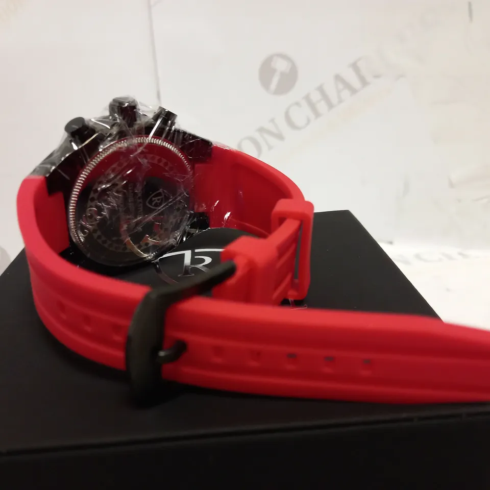 RUCKSTUHL CHRONOGRAPH STYLE RUBBER STRAP WATCH