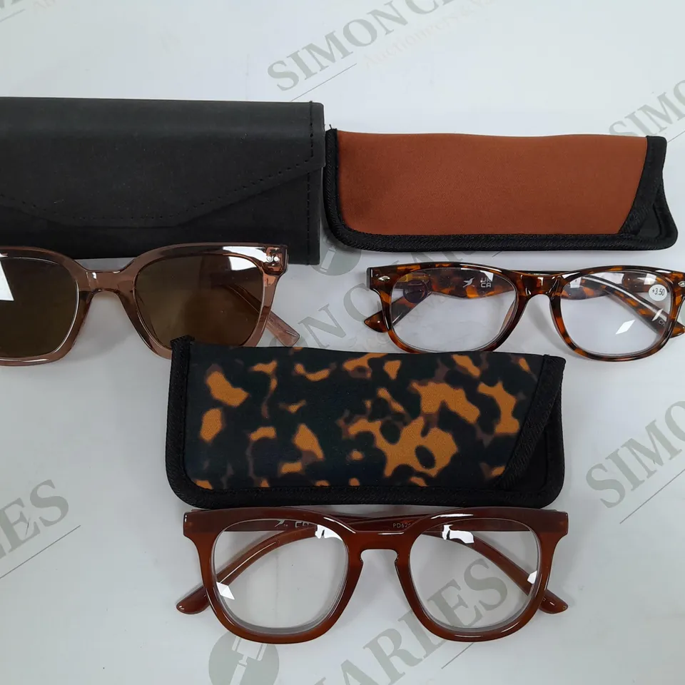 HUMMINGBIRD POLARISED SUNGLASSES & READER 2PC SET TAN MIX 3.5
