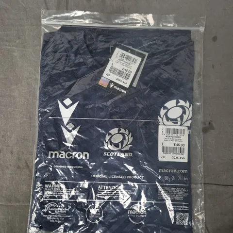 MACRON SHORT SLEEVE TOP IN NAVY SIZE LARGE