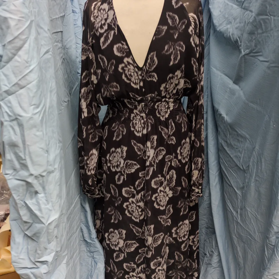 ALL SAINTS WOMEN'S FLORAL PRINT MAXI DRESS – UK SIZE S