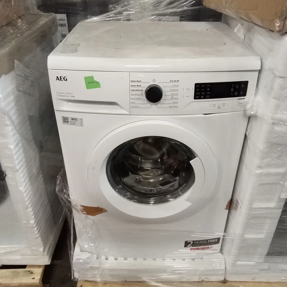 AEG LFX50844B FREESTANDING WASHING MACHINE, 8KG LOAD, 1400RPM SPIN, WHITE