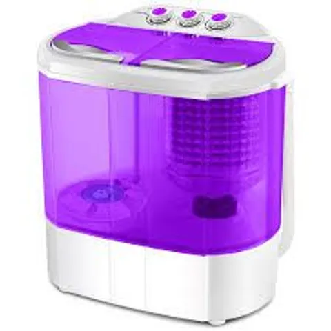 BOXED DISPLAY4TOP ELECTRIC MINI PORTABLE COMPACT 3.6KG CAPACITY WASHER WASHING MACHINE SPIN DRYER LAUNDRY - PURPLE