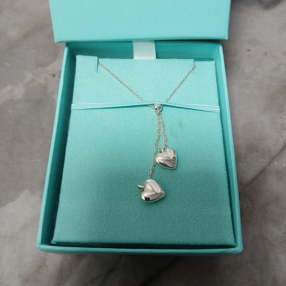BOXED TIFFANY & CO TWO HEART NECKLACE