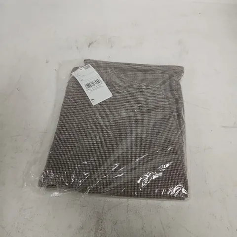 MANGO MNG WOMEN'S TROUSERS – BROWN HOUNDSTOOTH, UK 14 (EU 42)