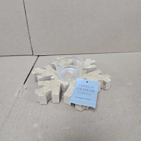 BOX OF APPROXIMATELY 10 X GISELA GRAHAM SNOWFLAKE CANDLE HOLDER