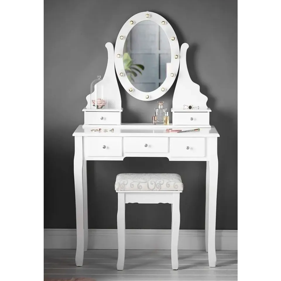 BOXED BELPER DRESSING TABLE WITH MIRROR 