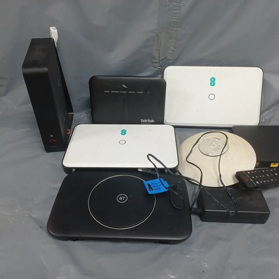 APPROXIMATELY 7 ASSORTED HOUSEHOLD ITEMS TO INCLUDE EE, TALK TALK, BT, ETC