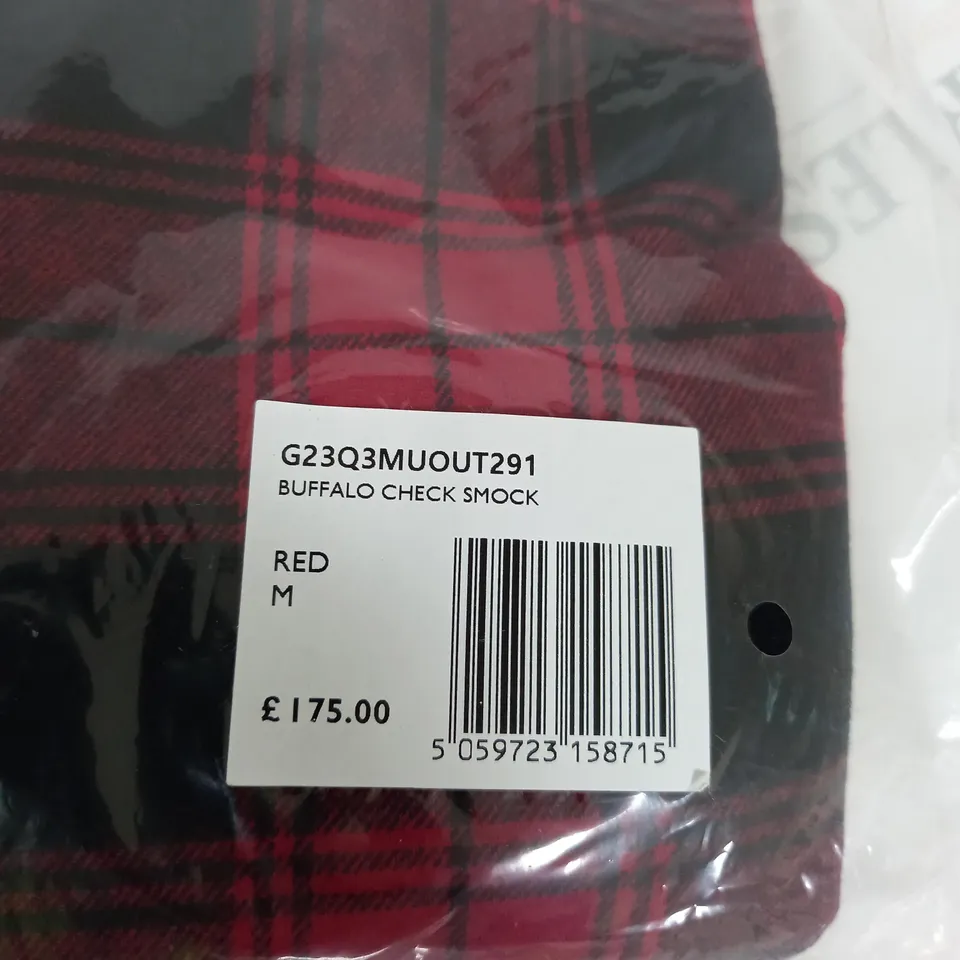 BAGGED PRETTY GREEN BUFFALO CHECK SMOCK SIZE M