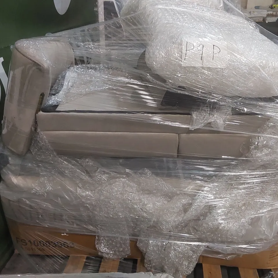 PALLET CONTAINING ASSORTED DESIGNER SOFA PARTS