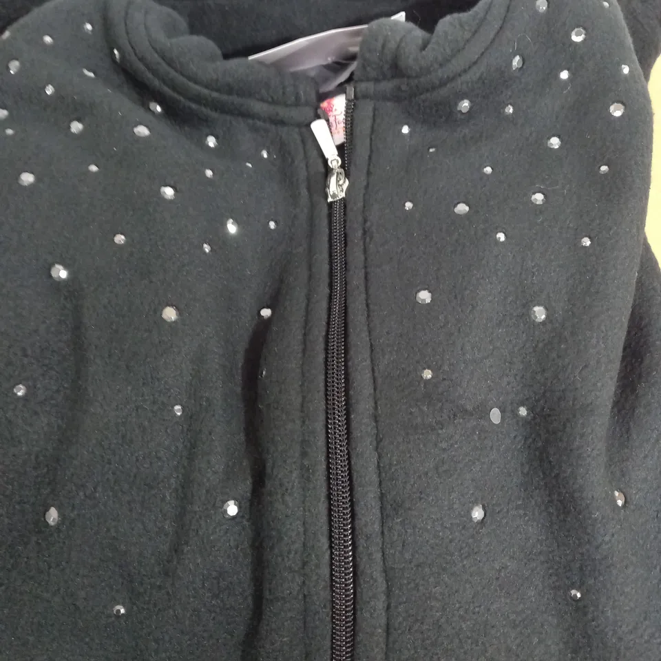 QUACKER FACTORY FLEECE ZIP JACKET BLACK SMALL