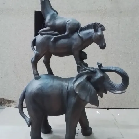 BOHO STACKING ANIMALS BRONZE EFFECT SCULPTURE 