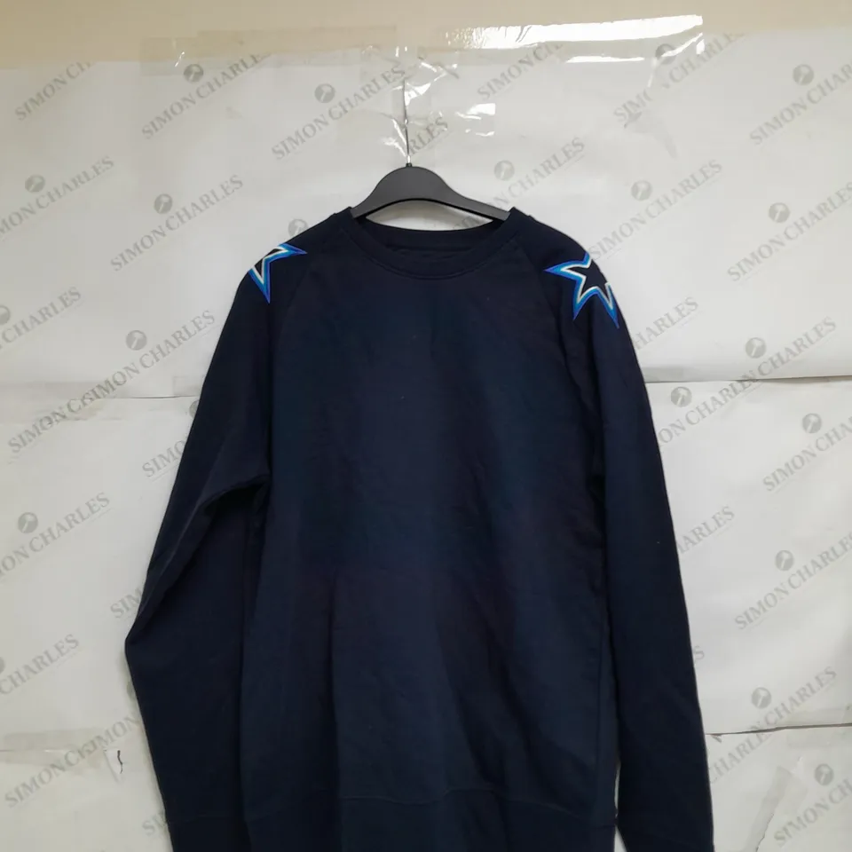 POLLYANNA XL NAVY JUMPER WITH STAR DESIGN 