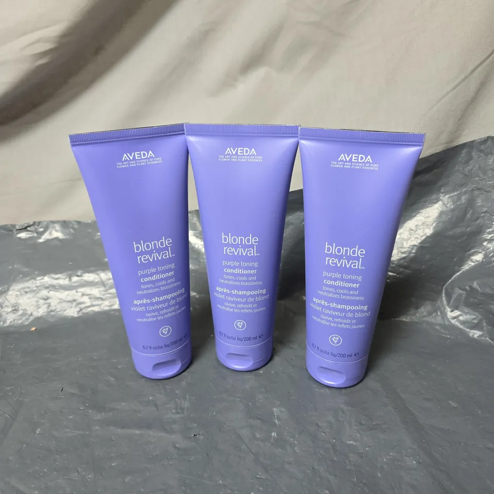 3 X AVEDA BLOND REVIVAL CONDITIONER 200ML UNBOXED