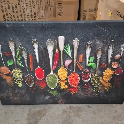 BOXED SPICES - WRAPPED CANVAS PRINT
