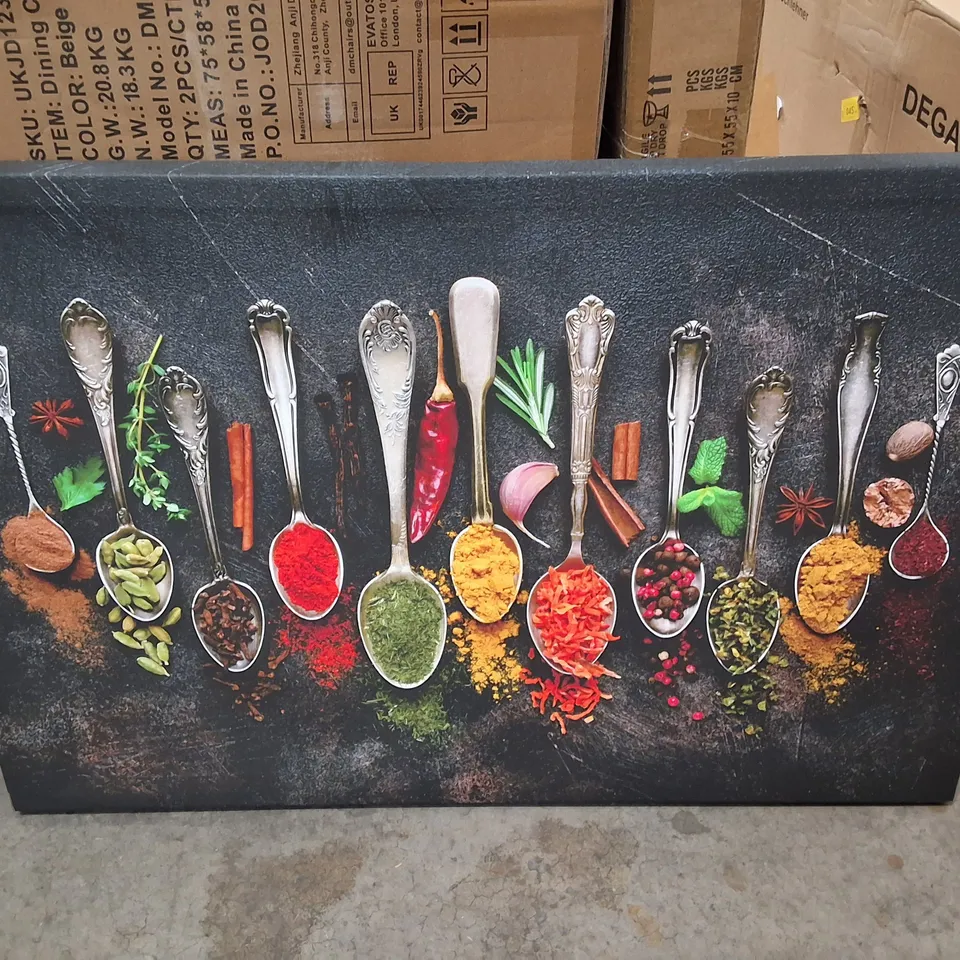 BOXED SPICES - WRAPPED CANVAS PRINT