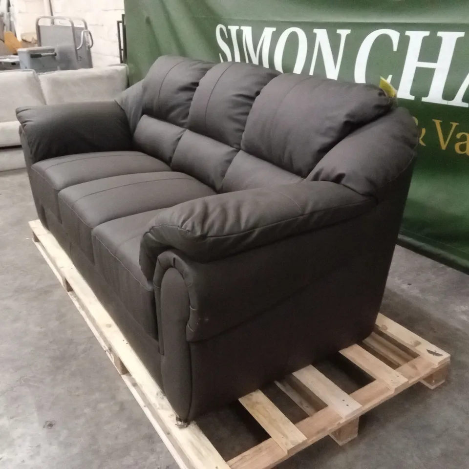 NAPLES ITALIAN LEATHER 3 SEATER SOFA RRP £1349